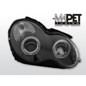 Mercedes C-klasa W203 clear BLACK Angel Eyes soczewka LPME34
