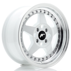 JR Wheels JR6 15x7 ET35 4x100 White w/Machined Lip