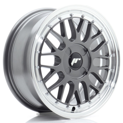 JR Wheels JR23 16x7 ET20-45 4H BLANK Hyper Gray w/Machined Lip