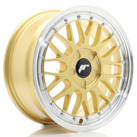 JR Wheels JR23 16x7 ET20-45 5H BLANK Gold w/Machined Lip