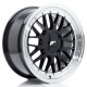 JR Wheels JR23 17x8 ET20-45 4H BLANK Gloss Black w/Machined Lip