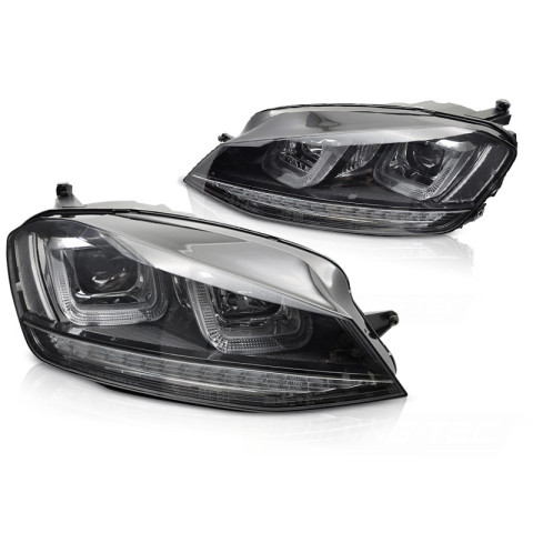 VW Golf 7 - BLACK RED LINE LED DRL dzienne - U-type LPVWV7