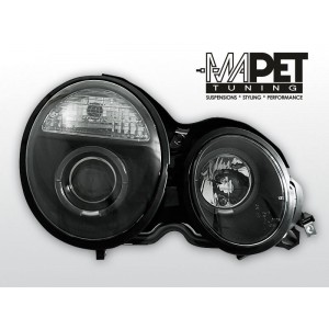 Mercedes E-klasa W210 95-99 BLACK Angel Eyes soczewki LPME30