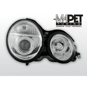 Mercedes E-klasa W210 99-02 CHROM Angel Eyes soczewka LPME31