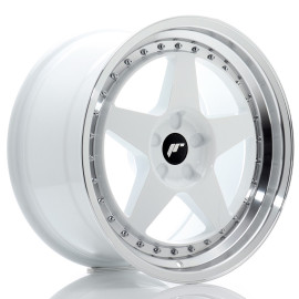 JR Wheels JR6 18x9,5 ET20-40 5H BLANK White w/Machined Lip