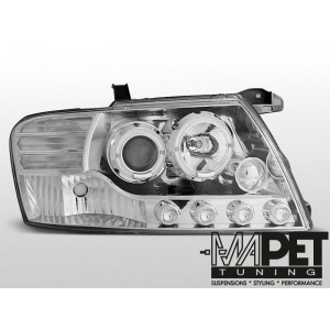 Mitsubishi Pajero 01-06 Angel Eyes CHROM soczewka ringi LPMI07