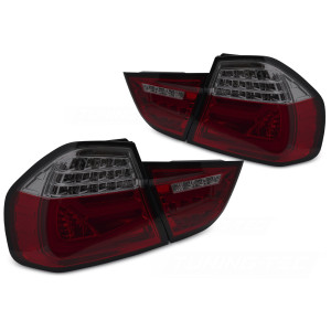 BMW E90 LCI 09-11 Red/Smoked Led BAR Diodowe Dynamiczne LDBMK3