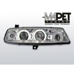 Opel Calibra 90-97 clear Angel Eyes CHROM soczewka ringi LPOP06