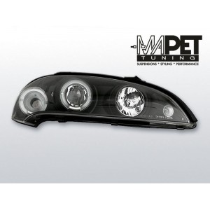 Opel Tigra 94-00 clear Angel Eyes BLACK soczewka ringi LPOP10