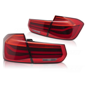 Lampy tył BMW F30 Red / White Led BAR Diodowe dynamiczne LDBMK7