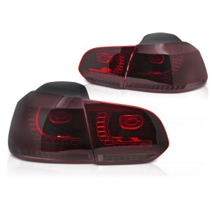 Lampy tył VW Golf 6 SMOKED RED LED GTI-Look diodowe Dynamiczne LDVWU5