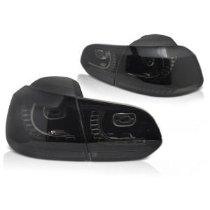 Lampy tył VW Golf 6 SMOKED BLACK LED GTI-Look diodowe Dynamiczne LDVWU6