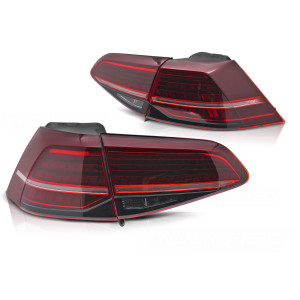 VW Golf 7 - RED LED SEQ - Czerwone DIODOWE Dynamiczne LDVWV0
