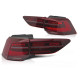 Lampy tył VW Golf 8 - RED LED Czerwone DIODOWE Dynamiczne LDVWV2