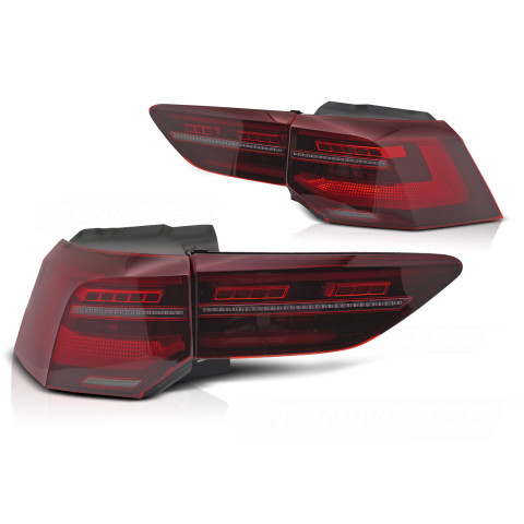 VW Golf 8 - RED LED SEQ - Czerwone DIODOWE Dynamiczne 