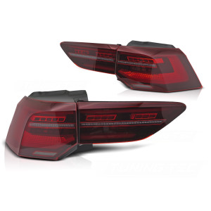 Lampy tył VW Golf 8 - RED LED Czerwone DIODOWE Dynamiczne LDVWV2