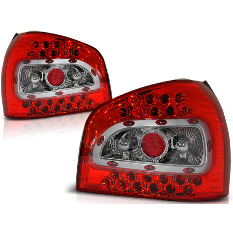 Lampy tył Audi A3 8L Clear / Red LED - Diodowe LDAU18