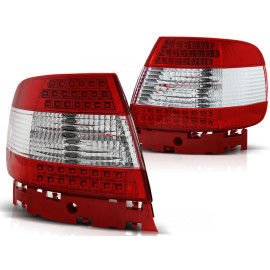 Lampy tył Audi A4 B5 Sedan - Red / White LED Clear diodowe LDAU81