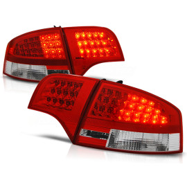 Lampy tył Audi A4 B7 Sedan - Clear Red/White Led - Diodowe LDAU53