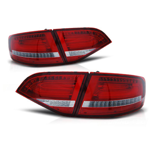 Lampy tył Audi A4 B8 Avant - RED WHITE LED BAR - Diodowe LDAUA5