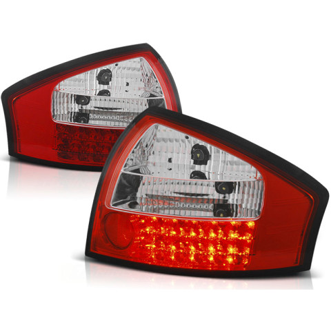 Lampy tył Audi A6 C5 Sedan - Red / White Led - Diodowe LDAU13