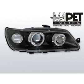 Peugeot 306 93-97 clear Angel Eyes BLACK soczewka ringi LPPE11