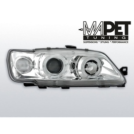 Peugeot 306 93-97 clear Angel Eyes CHROM soczewka ringi LPPE08