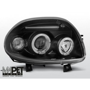 Renault Clio 98-01 clear Angel Eyes BLACK soczewka ringi LPRE22