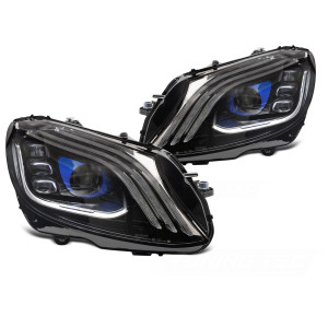 Lampy przód Mercedes C-klasa W205 FULL LED BLACK diodowe LPMEE8