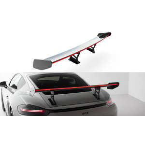 CARBON spoiler z dolnymi wspornikami V.1 + LED - Porsche 718 Cayman GTS 982c