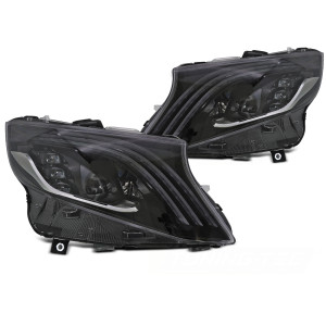 Lampy przód Mercedes V-Klasa / Vito W447 FULL LED BLACK diodowe LPMEF0