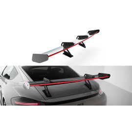 CARBON spoiler z górnymi wspornikami V.1 + LED - Porsche 718 Cayman GTS 982c