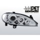 Lampy przód Renault Megane 99-02 clear Angel Eyes CHROM ringi LPRE09