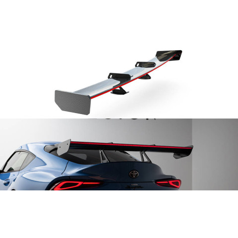 CARBON spoiler z dolnymi mocowaniami + LED - Toyota Supra Mk5