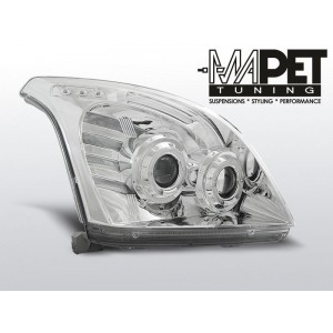 Toyota Land Cruiser 03-09 clear Angel Eyes CHROM soczewki LPTO05