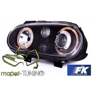 VW Golf 4 clear Angel Eyes BLACK soczewka ringi LPVW70 DEPO
