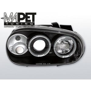 VW Golf 4 97-03 clear Angel Eyes BLACK soczewka ringi LPVW07
