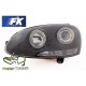 Lampy przód VW Golf 5 / Jetta - Angel Eyes BLACK soczewka ringi LPVWH7 DEPO