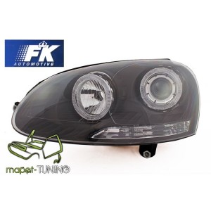 VW Golf 5 / Jetta - Angel Eyes BLACK soczewka ringi LPVWH7