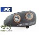 Lampy przód VW Golf 5 / Jetta - Angel Eyes BLACK soczewka ringi LPVWH7 DEPO