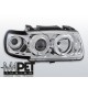Lampy przód VW Polo 6N 94-99 clear Angel Eyes CHROM ringi LPVW05