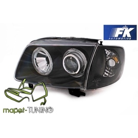 VW Polo 6N2 99-01 clear Angel Eyes BLACK ringi LPVW63 DEPO