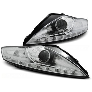 Lampy przód Ford Mondeo IV - CHROM LED diodowe LPFO52