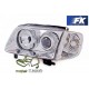 Lampy przód VW Polo 6N2 99-01 clear Angel Eyes CHROM ringi LPVW57
