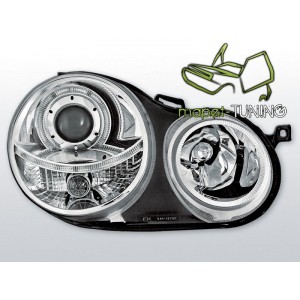 VW Polo 9N 01-05 Angel Eyes CHROM soczewka ringi LPVW58