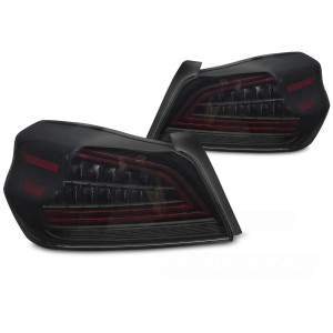 Lampy tył SUBARU WRX 14-21 - SMOKED BLACK LED diodowe dynamiczne LDSU12