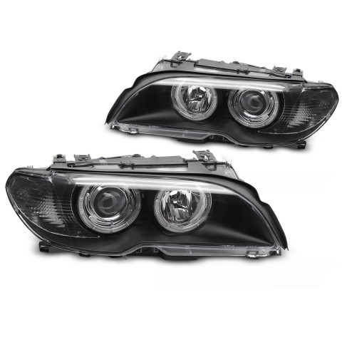 BMW E46 Coupe / Cabrio 03-06 Angel Eyes BLACK Xenon 