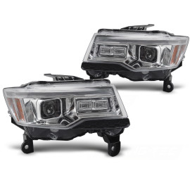 Reflektory JEEP GRAND CHEROKEE 11-13 CHROM LED diodowe 