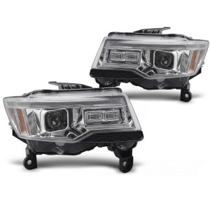 Reflektory JEEP GRAND CHEROKEE 14-21 CHROM LED XENON diodowe LPCH37