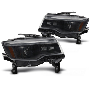 Lampy przód JEEP GRAND CHEROKEE 14-21 BLACK LED XENON diodowe LPCH38